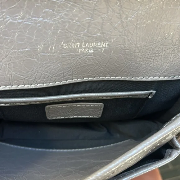 Yves Saint Laurent YSL look a like Gray Quilted Shoulder Bag - Picture 3 of 5